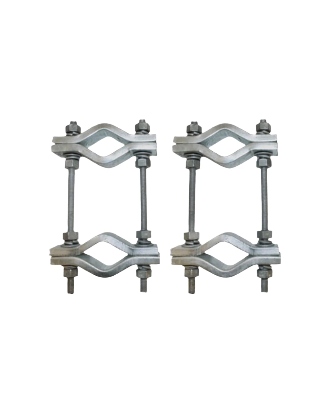 1.5" to 3.5" OD Heavy Duty Pipe to Pipe Clamps, QTY 2 (PV - BC - 30 - 10) - The Satellite Shop
