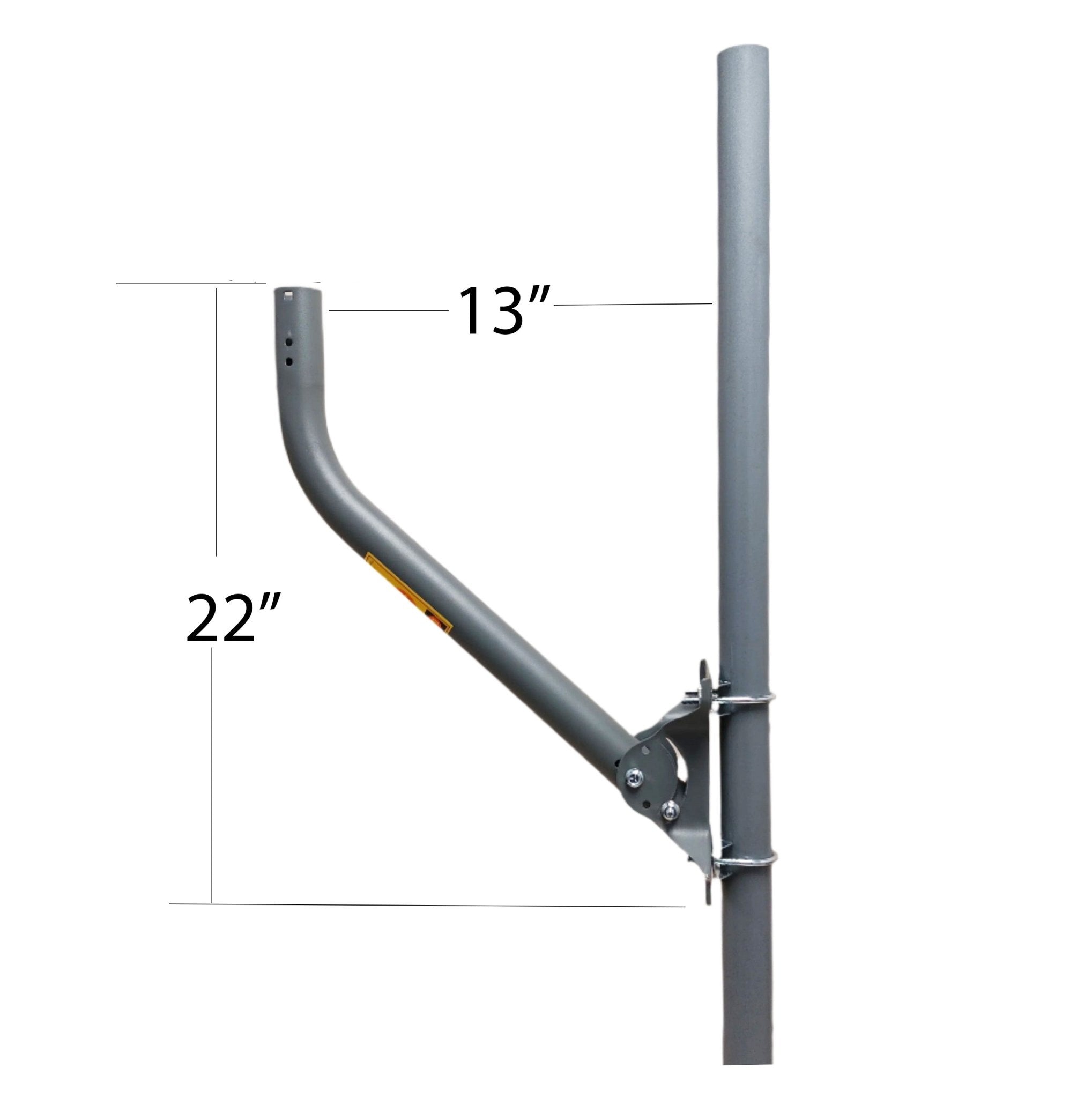 22" x 1 5/8" OD J - Mount with 1 5/8" U - Bolt Assembly - The Satellite Shop