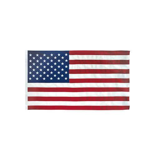 Nylon American Made US Flag With With Pole Hem