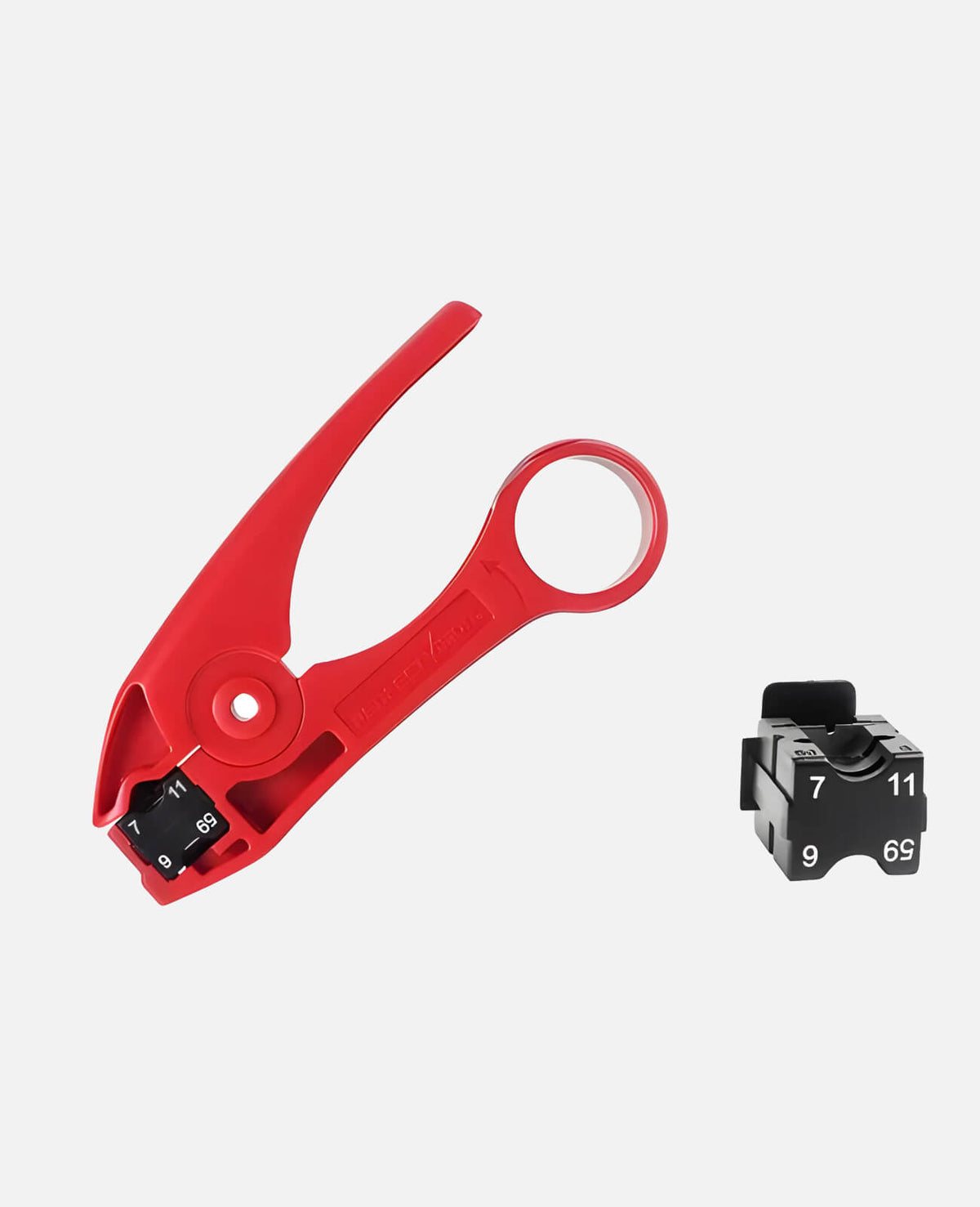 Coax Cable Stripper for RG59/6/11/7, w/RG59/6/11/7 Blade,Red (PV1596250)