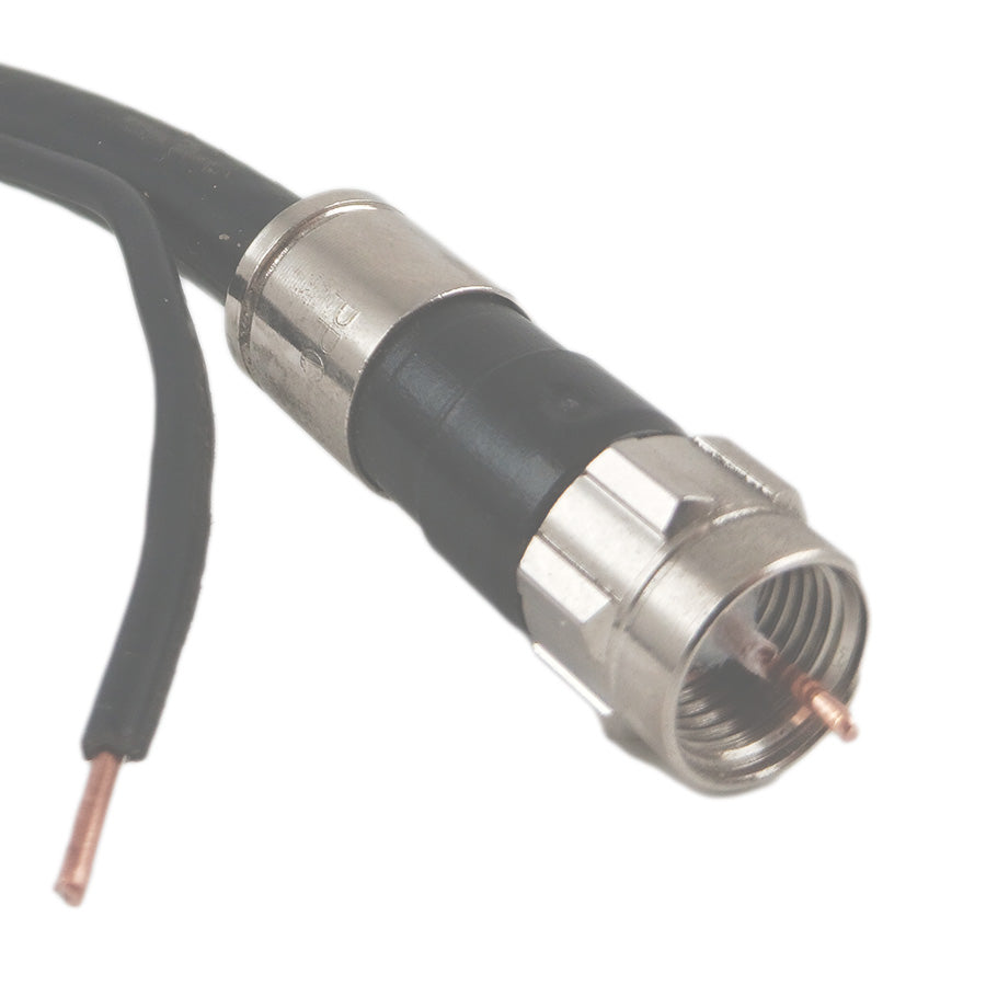 Custom Cut Single Solid Copper RG6 Coaxial Cable with Connector, w/wo Ground Wire 3GHZ 75 Ohm
