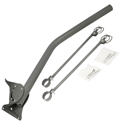2 in OD Directv J Mount with Support Braces for Wall or Roof - The Satellite Shop