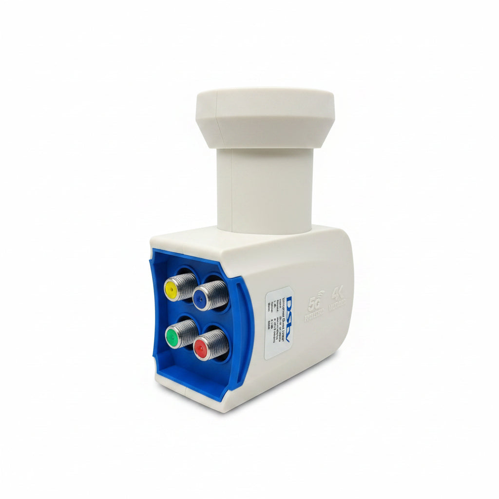 DSTV Universal FTA Quad LNBF 0.1dB | 3-Year Warranty