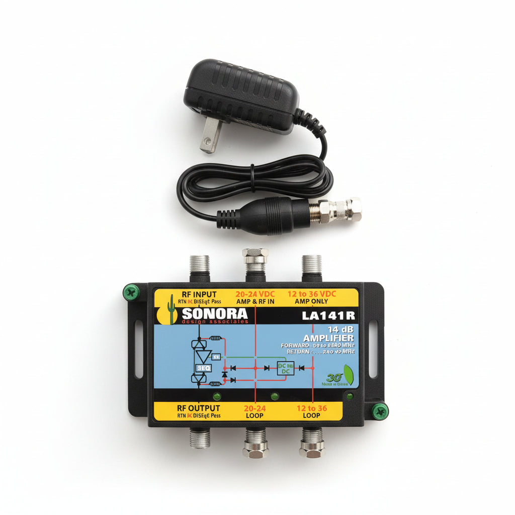 Sonora LA141R-T 14dB SWM Line Amp with 12V Power Supply