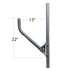 22" x 1 5/8" OD J - Mount with 1 5/8" U - Bolt Assembly - The Satellite Shop