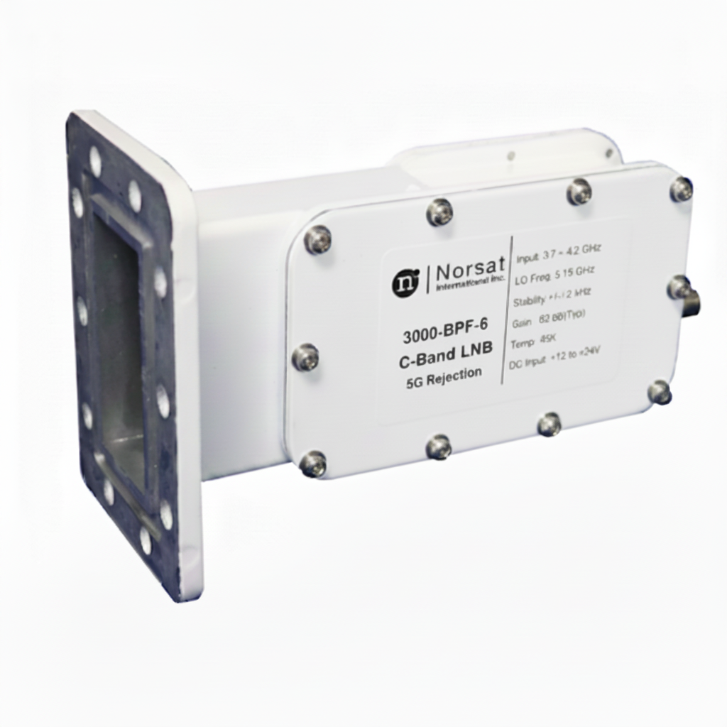 Norsat 3000F-BPF-6 C-Band LNB 4.0-4.2 GHz, ±2 kHz, 5G Filter