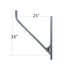 39" x 1 5/8" OD J - Mount with U - Bolt - V - Jaw Assembly - The Satellite Shop