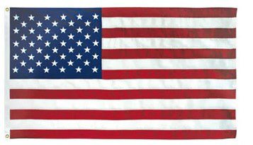 3’x5′ US AMERICAN FLAG Polyester (Embroidered Stars & Sewn Stripes) Outdoor , High Wind - The Satellite Shop