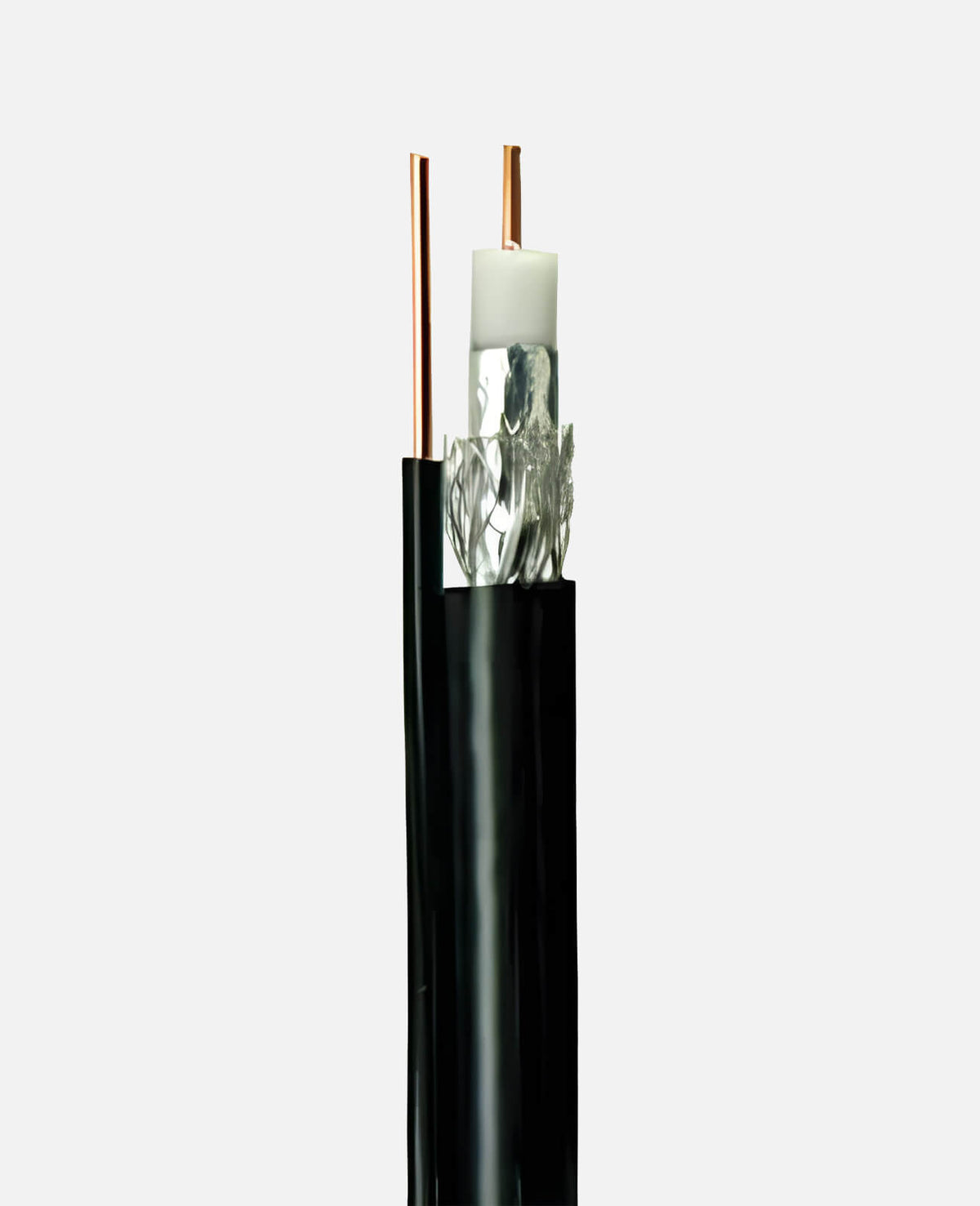RG6 Coaxial Cable Solid Copper, 1000′ Single with Ground, Black, 1000’ DIRECTV, ATT, Excede Approved (CB4B06DSCR0-05)
