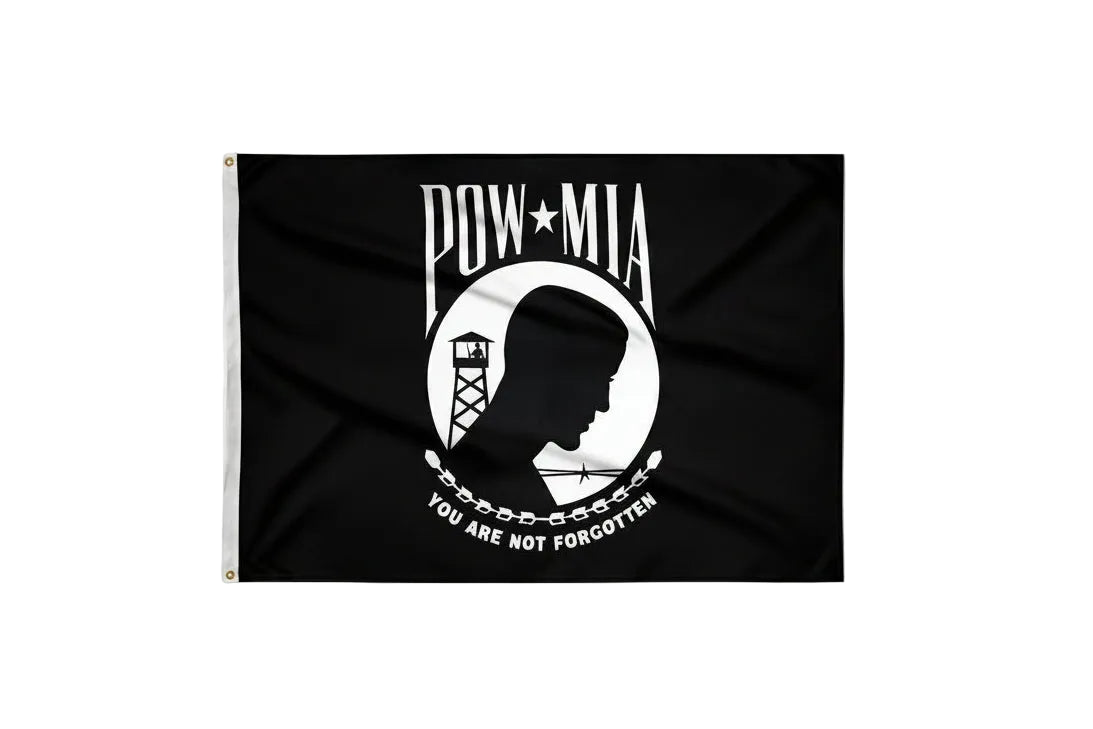 POW/MIA Double Face Nylon Flag with Grommets – 5 Sizes
