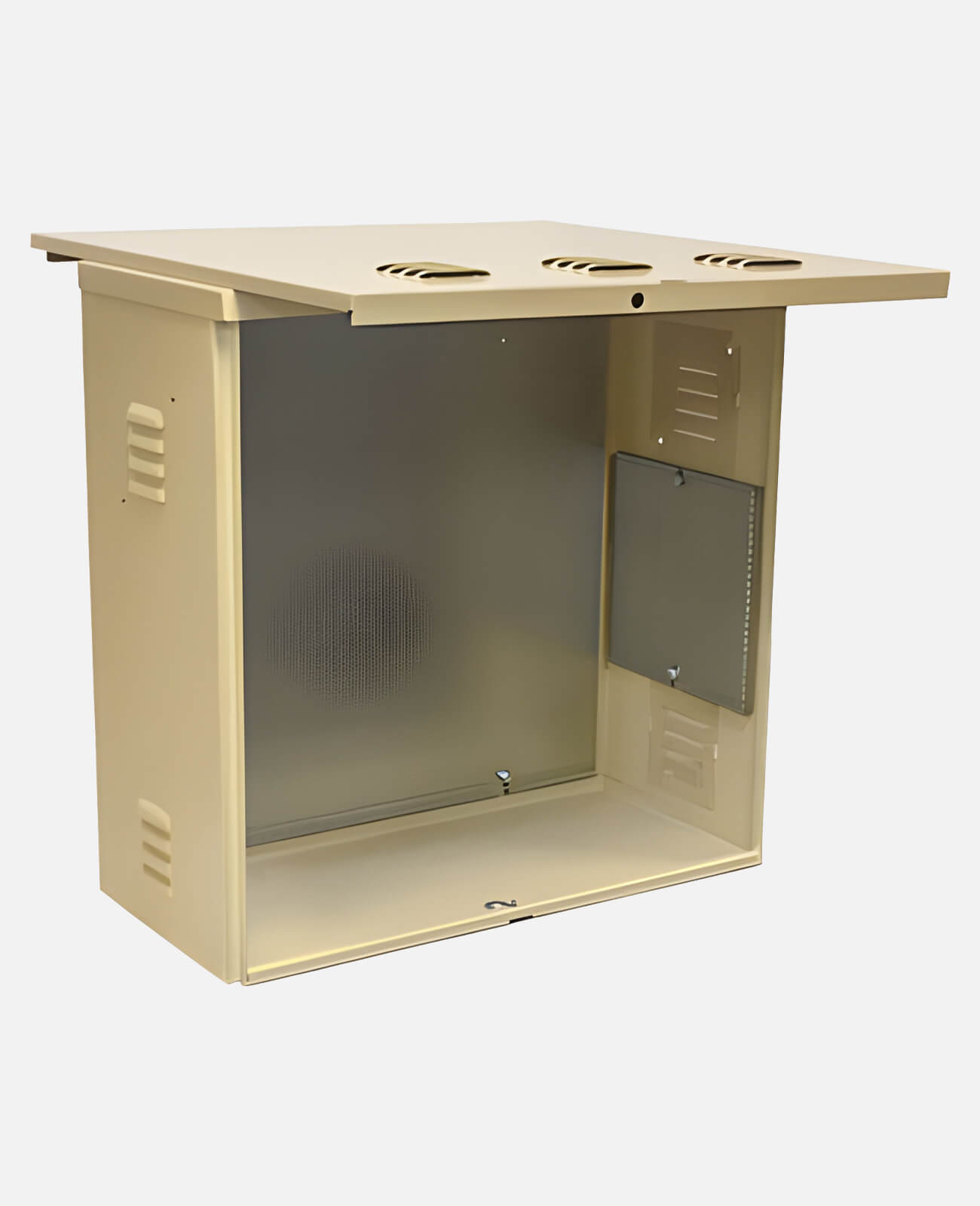 APB2424M Lock Box, 24x24x11, Metal Backboard(Beige) - The Satellite Shop