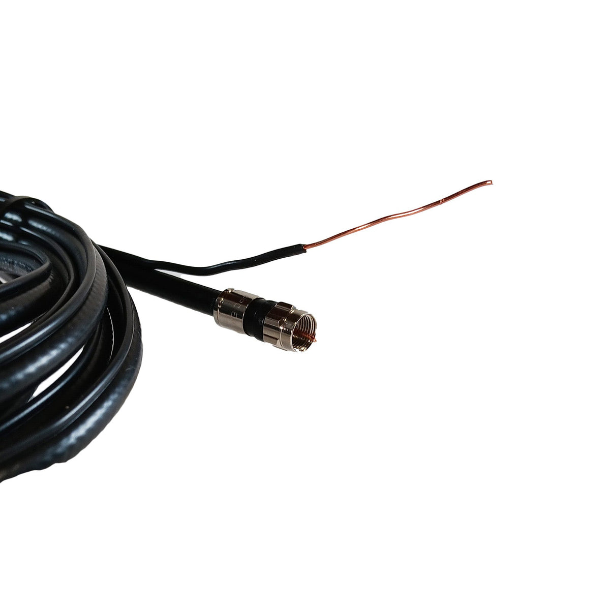 Custom Cut RG6 Coaxial Cable with Connectors and Ground Wire, Single, 3GHZ, 75 Ohm, Directv Approved - The Satellite Shop