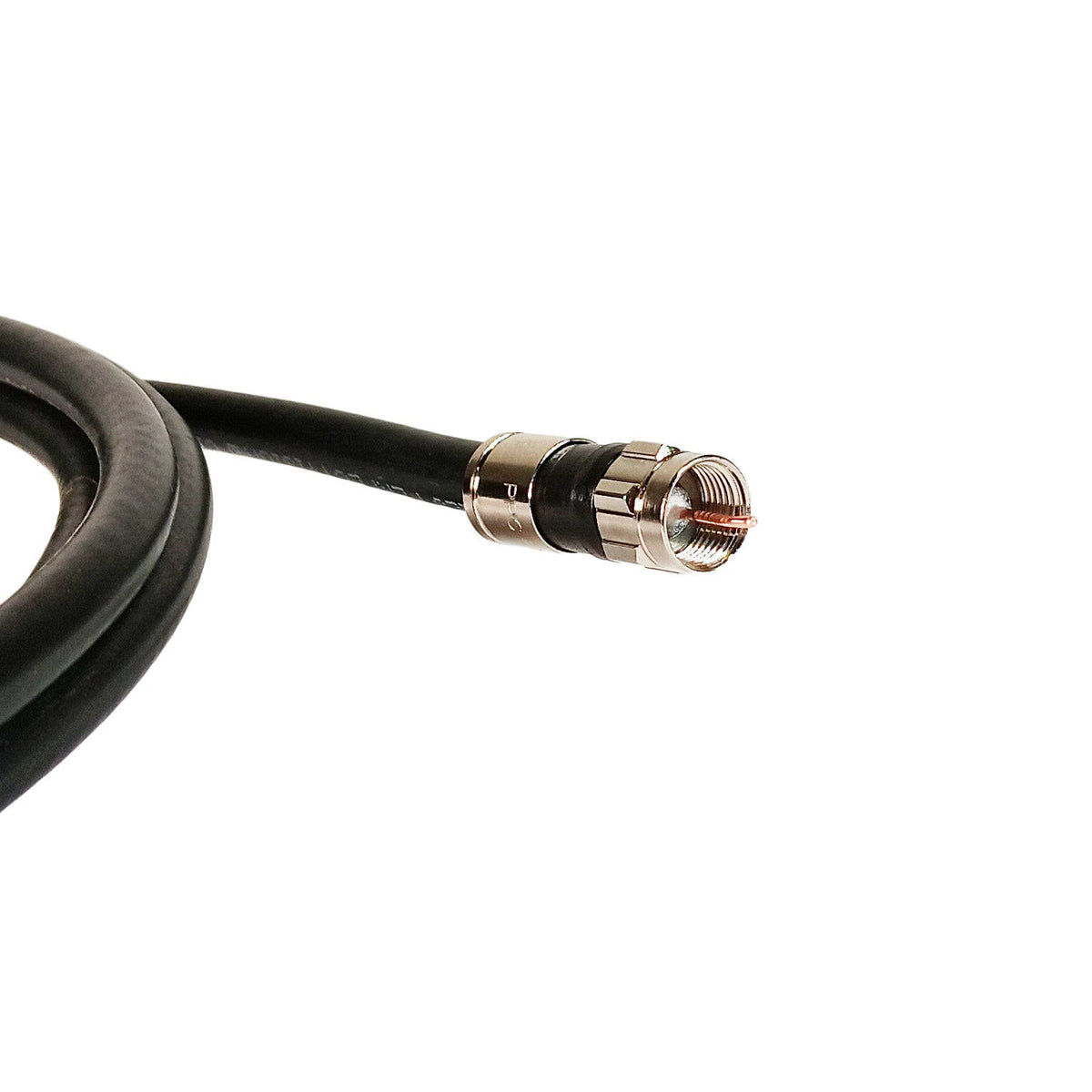 Custom Cut Single Solid Copper RG6 Coaxial Cable with Connector, w/wo Ground Wire 3GHZ 75 Ohm - The Satellite Shop