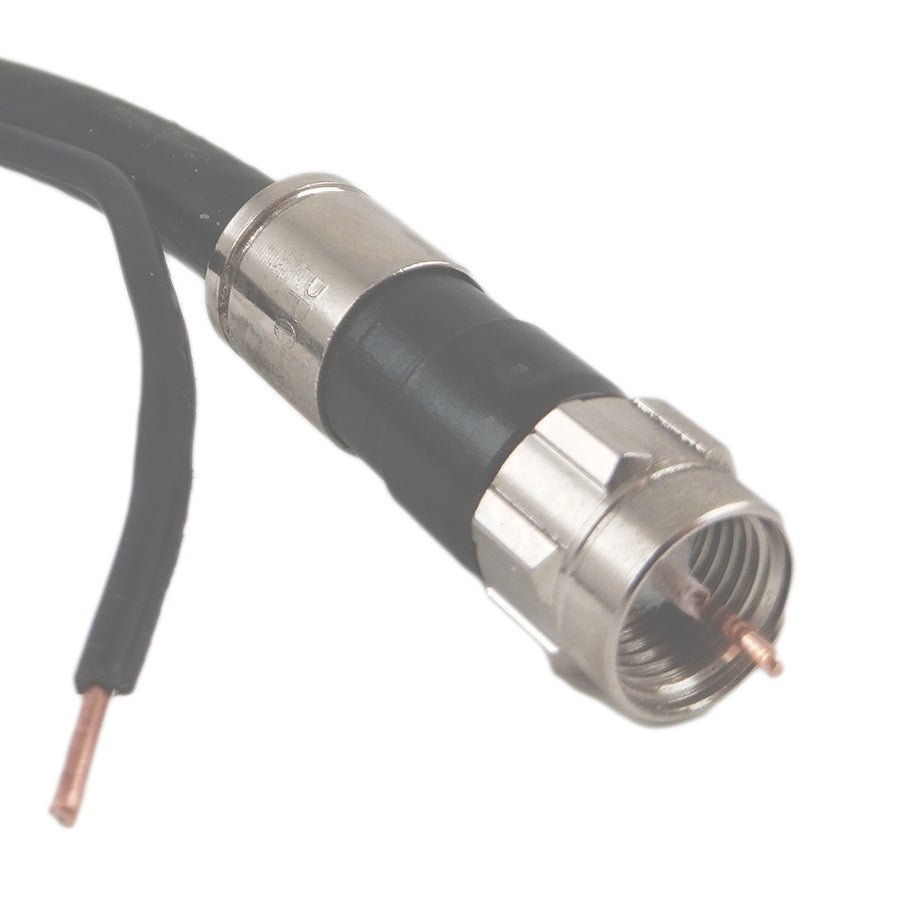 Custom Cut Single Solid Copper RG6 Coaxial Cable with Connector, w/wo Ground Wire 3GHZ 75 Ohm - The Satellite Shop