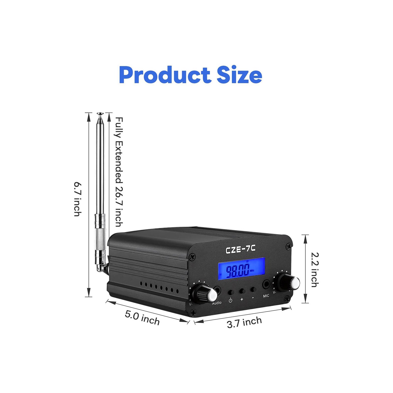 CZE - 7C 7W Long Range FM Transmitter - The Satellite Shop