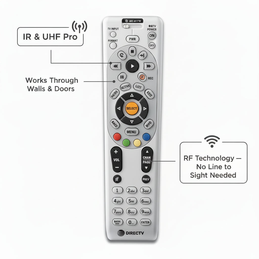 DirecTV RC66RX RF Remote | HR24/44/54/55, Genie, R15/16/22, D12 - 15 - The Satellite Shop