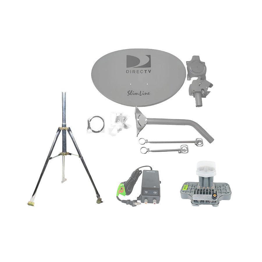 Directv Tripod Kit: Slimline Single Pack | SWM LNB | Power Inserter | Tripod Mount - The Satellite Shop