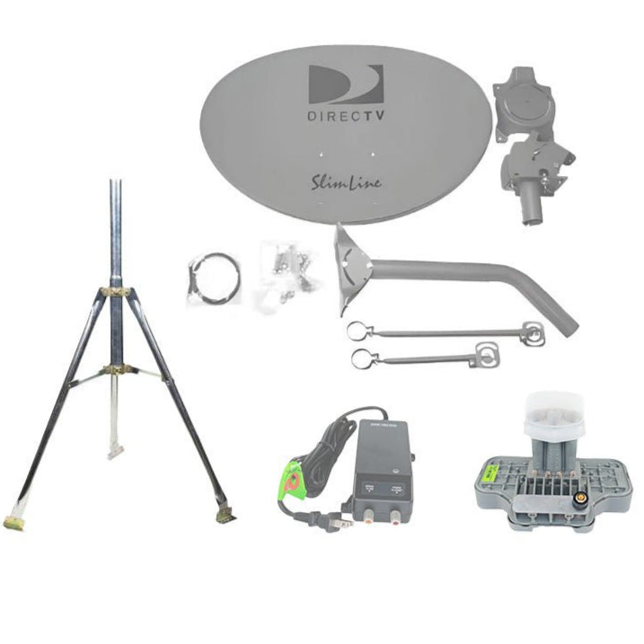 Directv Tripod Kit: Slimline Single Pack | SWM LNB | Power Inserter | Tripod Mount - The Satellite Shop