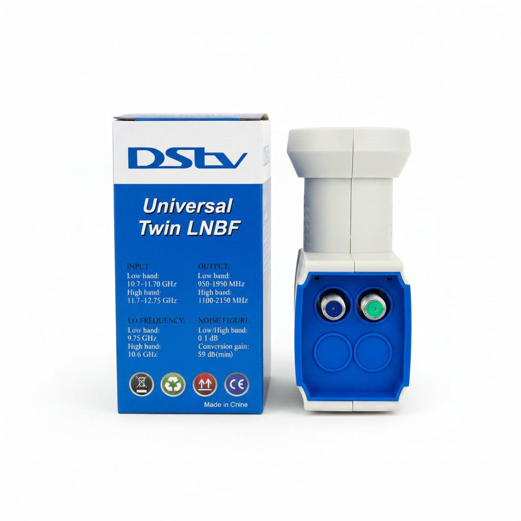 DSTV Universal FTA Twin LNBF 0.1dB — 3-Year Warranty - The Satellite Shop