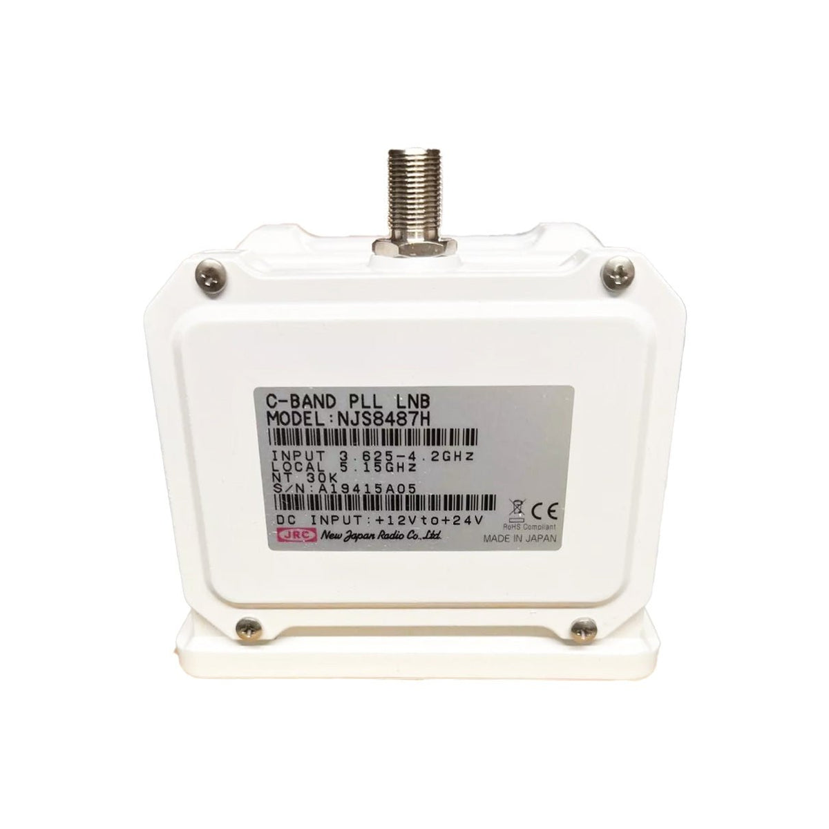 New Japan Radio PLL LNB +/ - 10 ppm (Standard: 3,625 to 4,2 GHz) Low Noise Block Internal Reference N - Type Connector - The Satellite Shop