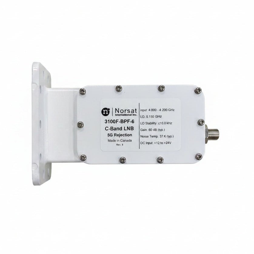 Norsat 3100F-BPF-6 C-Band LNB 4.0-4.2 GHz, ±10 kHz, 5G Filter - The Satellite Shop
