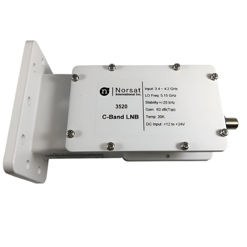 Norsat 3520 C - Band PLL LNB, PLL, ±25 kHz, F Type Connectors (NORS - 3520) - The Satellite Shop