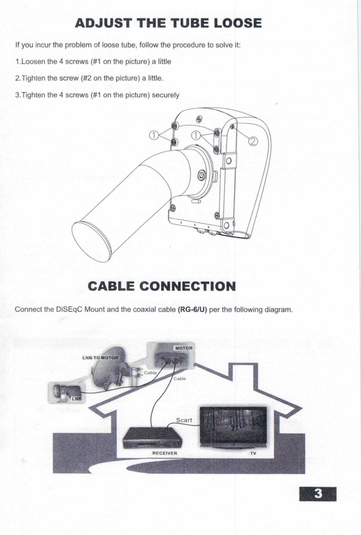 Opticum DM2800 Diseqc H - H Satellite Dish Motor and Mount - The Satellite Shop