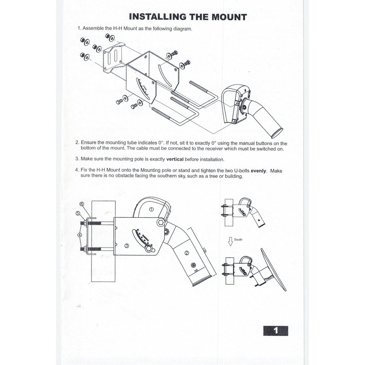 Opticum DM2800 Diseqc H - H Satellite Dish Motor and Mount - The Satellite Shop