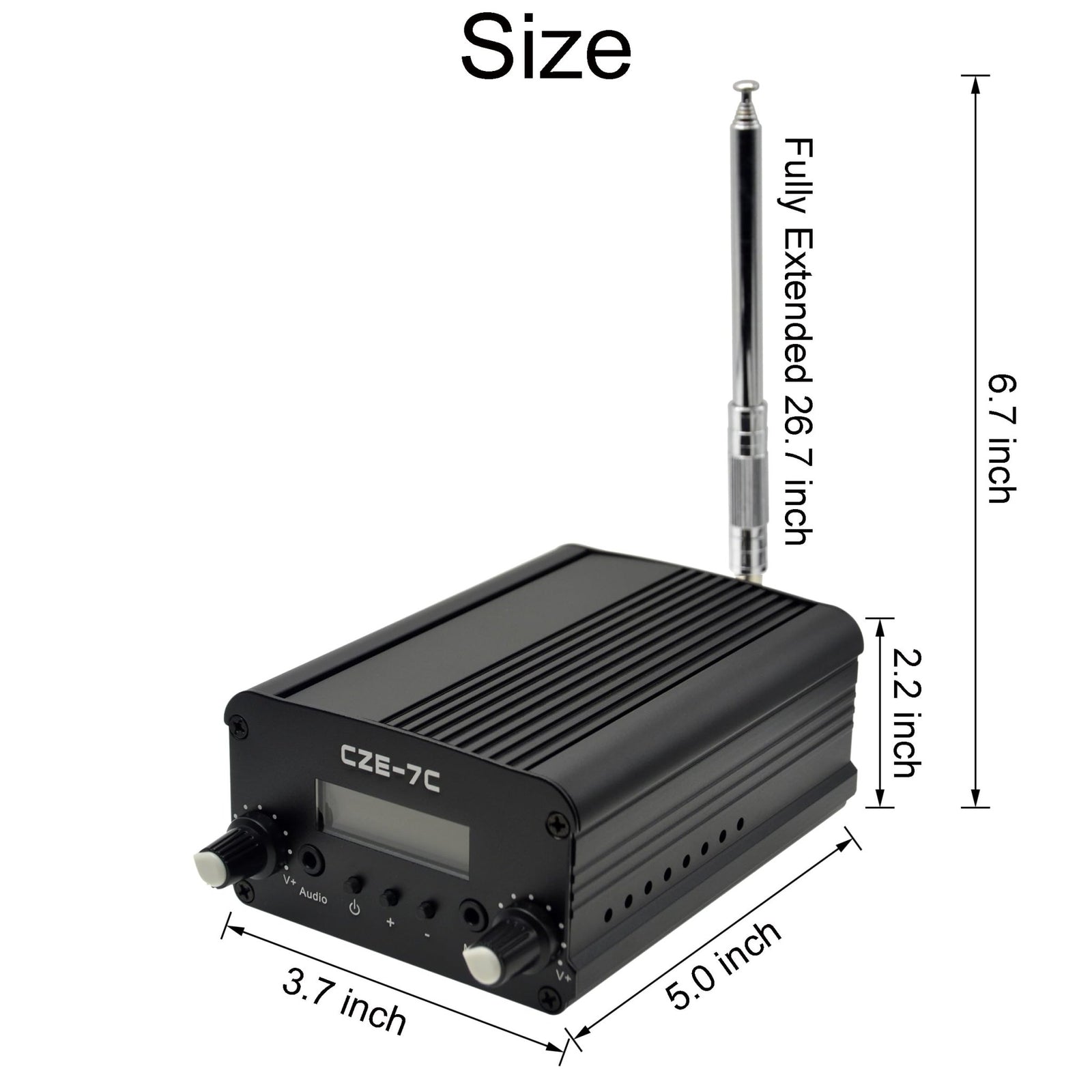 Powerful 7W Long Range FM Transmitter – Broadcast Your Sound! - The Satellite Shop