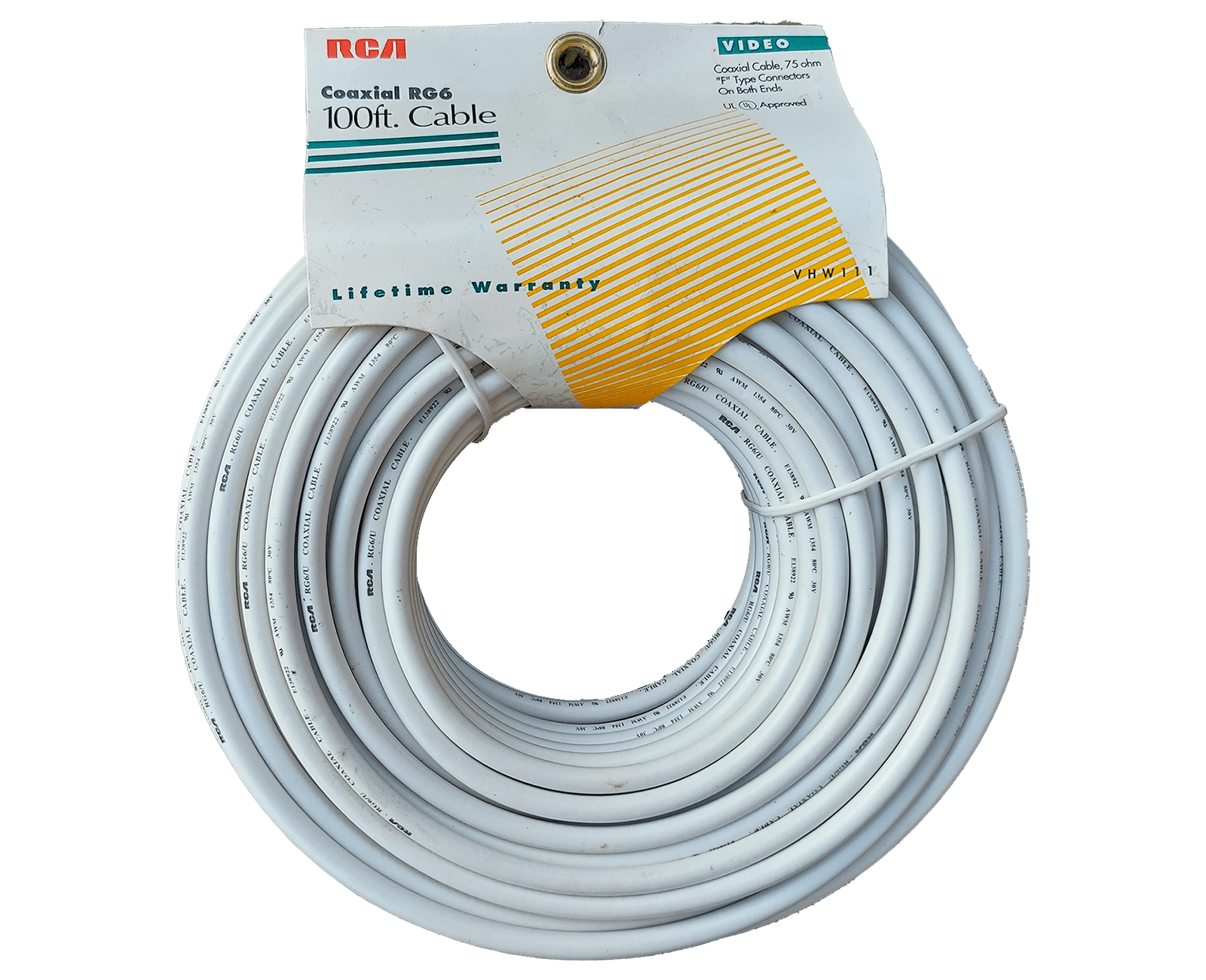 RCA RG6 Coaxial Cable, 75 Ohm, F Type Connectors, UL Approved, Lifetime Warranty - The Satellite Shop