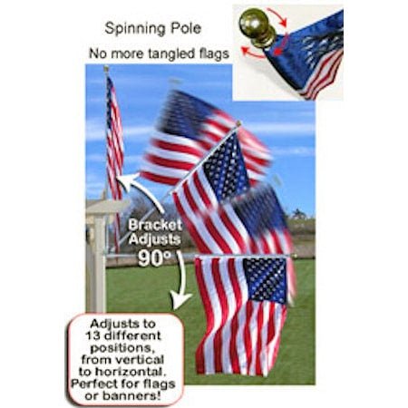 Residential Heavy Duty Spinning (Adjustable Bracket) 6' Pole Set – The ...