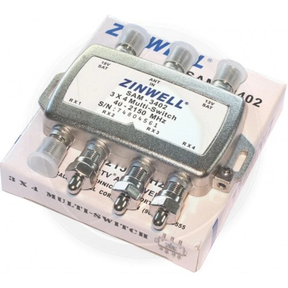Zinwell SAM3402 DIRECTV Approved 3x4 Multiswitch