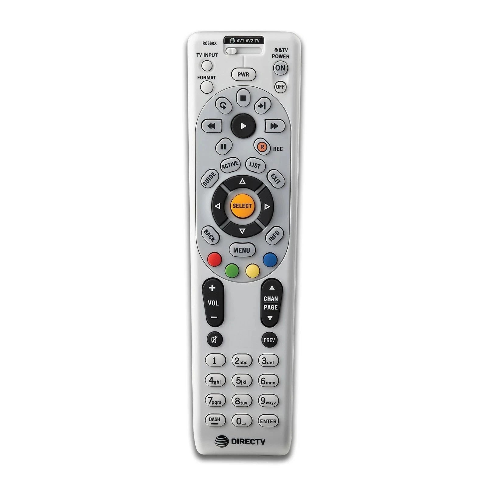 DirecTV RC66RX RF Remote | HR24/44/54/55, Genie, R15/16/22, D12-15